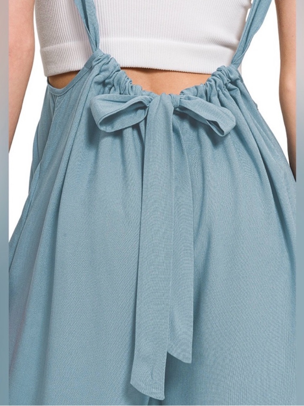 Zenana Outfitters Soft Gray Wide-Leg Jumpsuit